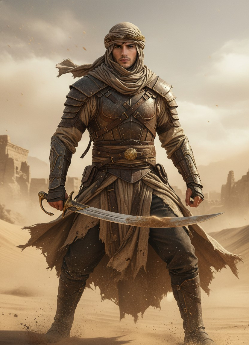 Wellness & Zen — Desert Warrior Portrait (Male)