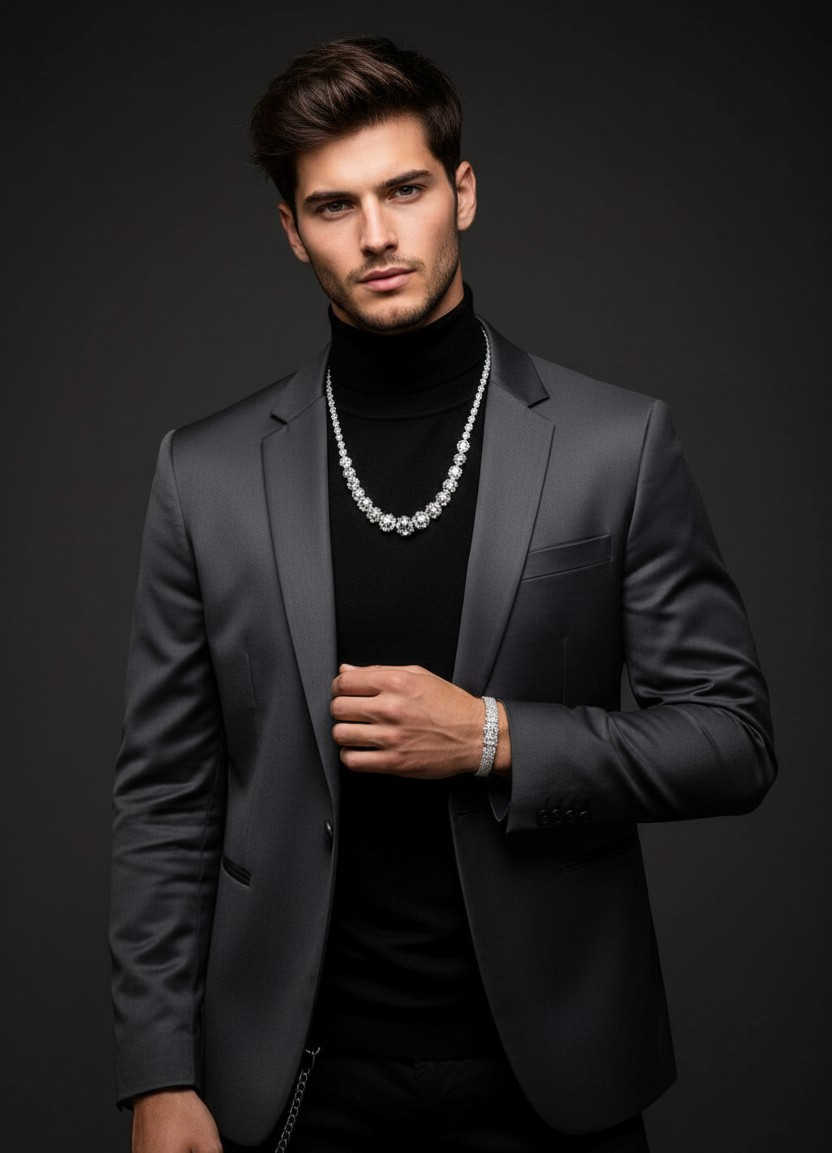 Midnight Glamour — Diamond and Pearls (Male)