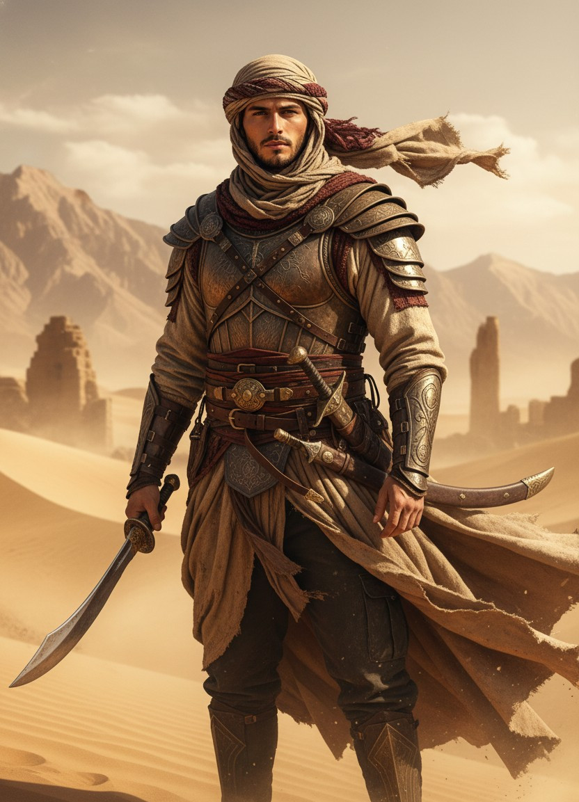 Midnight Glamour — Desert Warlord Commander (Male)